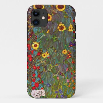 Gustav Klimt Garden With Sunflowers Iphone 5 Case by VintageSpot at Zazzle