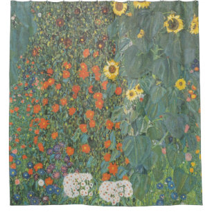 Gustav Klimt Garden With Sunflowers Original Shower Curtain