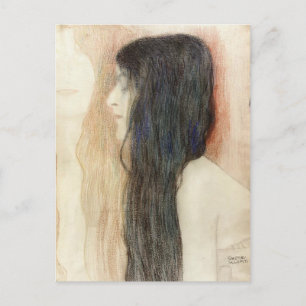 Gustav Klimt- Girl with Long Hair Postcard