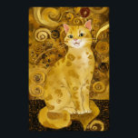 Gustav Klimt gold cute cat spoof, Gustav klimt art Poster<br><div class="desc">Gustav Klimt gold cute cat spoof, Gustav klimt art Imagine a delightful fusion of feline charm and artistic grandeur. This artwork playfully spoofs the golden style of Gustav Klimt, featuring a scene far from the usual regal figures. In the center of attention sits a captivatingly cute cat, its fur seemingly...</div>