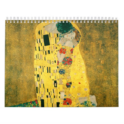 Gustav Klimt Golden Art The Kiss for Lovers Calendar
