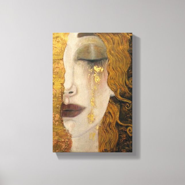 Gustav Klimt Golden Tears Canvas Print  (Front)