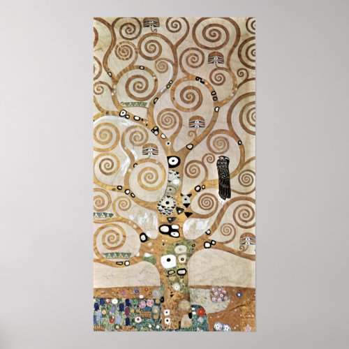 Gustav Klimt Golden Tree of Life with Bird Poster