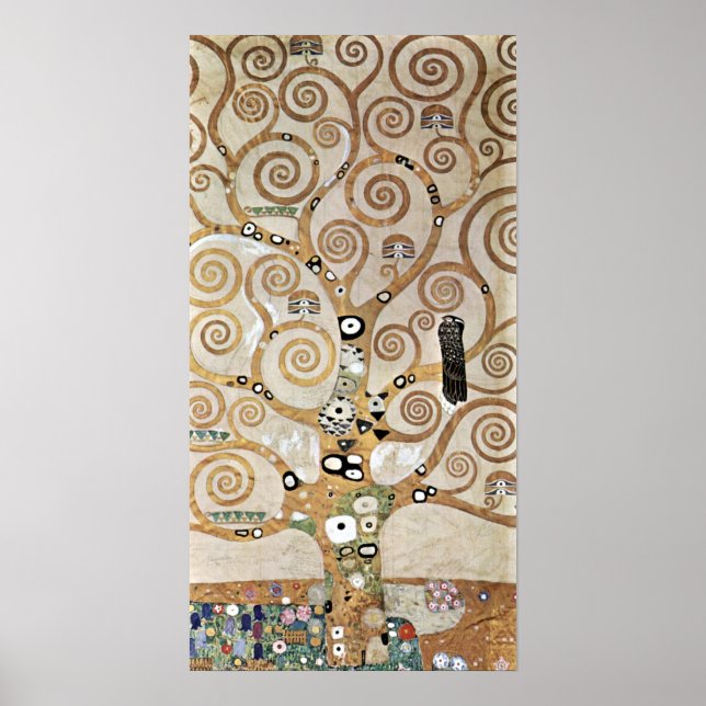 Gustav Klimt Golden Tree of Life with Bird Poster (Front)