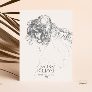 Gustav Klimt Head Woman Profile Beethoven Frieze Postcard