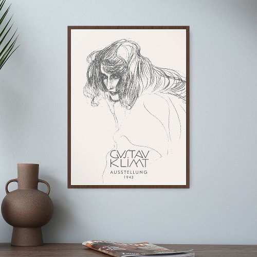 Gustav Klimt Head Woman Profile Beethoven Frieze Poster