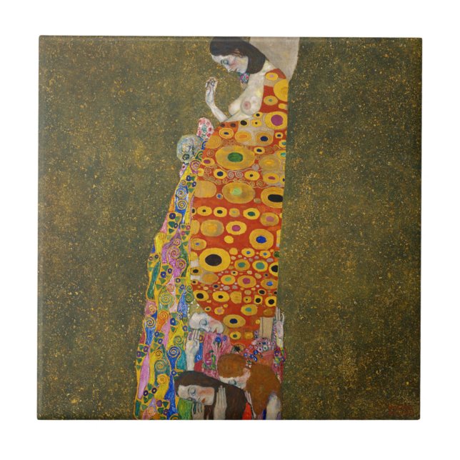 Gustav Klimt - Hope II - Beautiful Artwork Tile (Front)