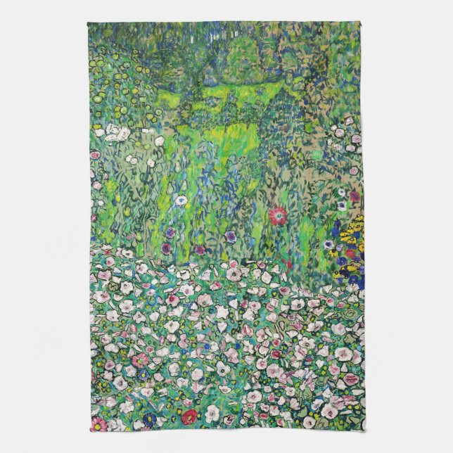 Gustav Klimt - Horticultural Landscape and Hilltop Kitchen Towel (Vertical)