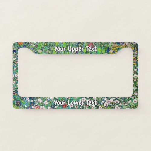 Gustav Klimt _ Horticultural Landscape and Hilltop License Plate Frame