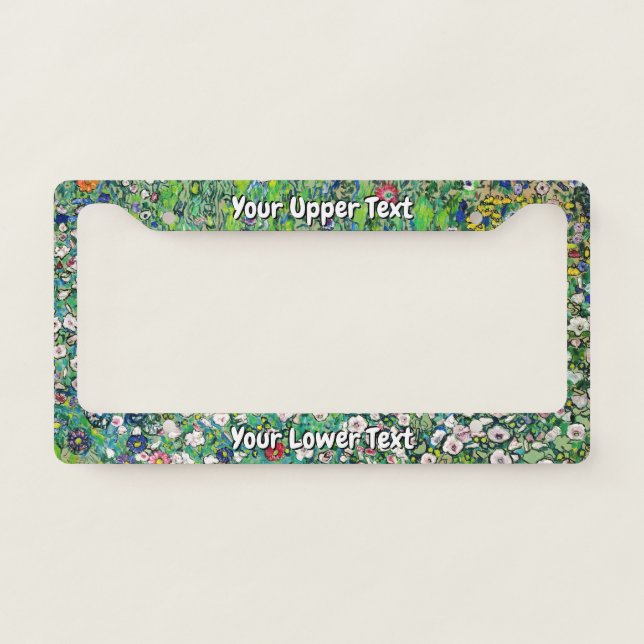 Gustav Klimt - Horticultural Landscape and Hilltop License Plate Frame (Front)