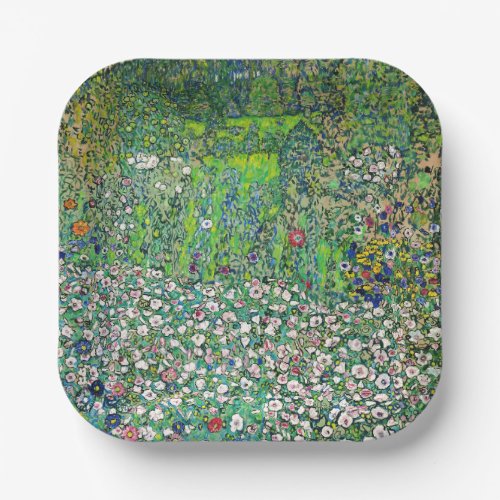 Gustav Klimt _ Horticultural Landscape and Hilltop Paper Plates