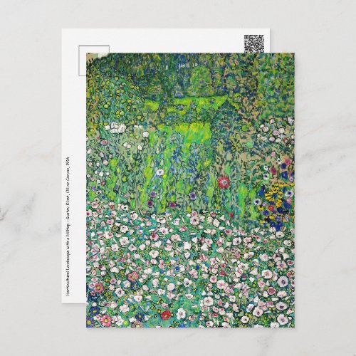 Gustav Klimt _ Horticultural Landscape and Hilltop Postcard