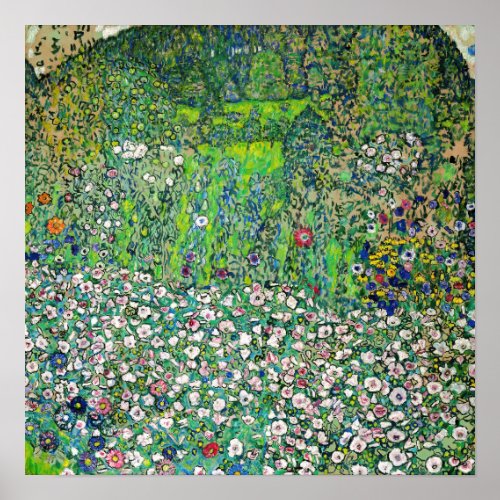 Gustav Klimt _ Horticultural Landscape and Hilltop Poster
