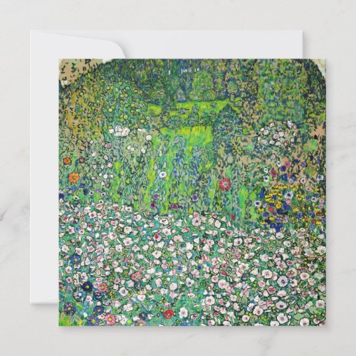 Gustav Klimt _ Horticultural Landscape and Hilltop Thank You Card