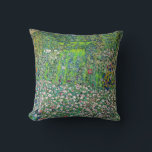 Gustav Klimt - Horticultural Landscape and Hilltop Throw Pillow<br><div class="desc">Horticultural Landscape with a Hilltop - Gustav Klimt,  Oil on Canvas,  1916</div>