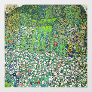 Gustav Klimt - Horticultural Landscape and Hilltop Window Cling
