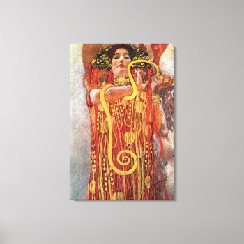Gustav Klimt - Hygieia Medicine Goddess Of Health Canvas Print by ArtLoversCafe at Zazzle