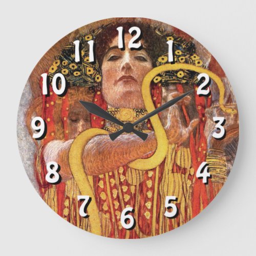 Gustav Klimt _ Hygieia Medicine Goddess of Health Large Clock