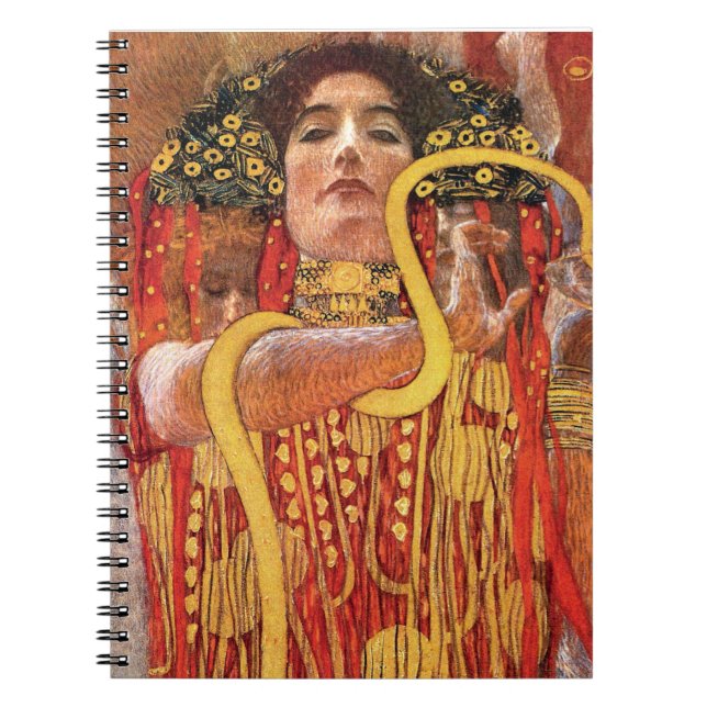 Gustav Klimt - Hygieia Medicine Goddess of Health Notebook (Front)
