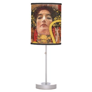 Gustav Klimt - Hygieia Medicine Goddess Of Health Table Lamp by ArtLoversCafe at Zazzle