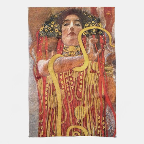 Gustav Klimt _ Hygieia Medicine Goddess of Health Towel