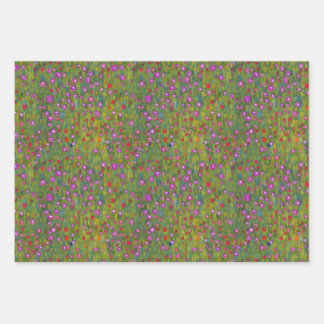 Gustav Klimt Inspired Patterns Wrapping Paper Sheets