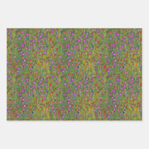 Gustav Klimt Inspired Patterns Wrapping Paper Sheets