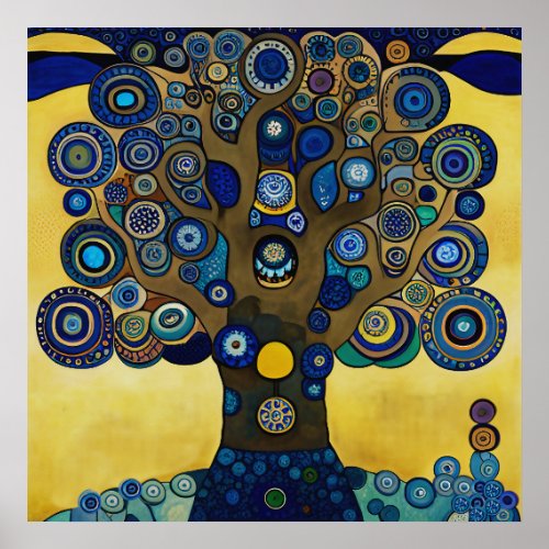 Gustav Klimt Inspired The Tree of Life Poster