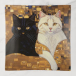 Gustav Klimt Inspired Two Cats In Bed Trinket Tray<br><div class="desc">Elevate your trinkets and keepsakes with this Gustav Klimt Inspired 'Two Cats in Bed' Trinket Tray. This exquisite tray design draws inspiration from Klimt's masterpiece, creating a visually captivating and harmonious piece. Keep your small treasures in style and artistry with this charming trinket tray that celebrates the beauty of feline...</div>