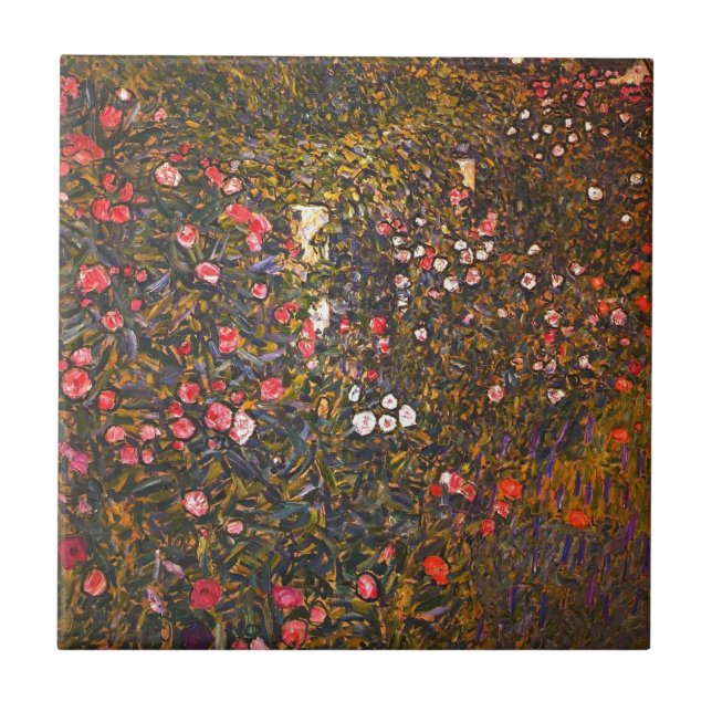 Gustav Klimt // Italenische Gartenlandschaft Ceramic Tile (Front)