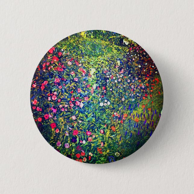 Gustav Klimt Italian Garden Button (Front)