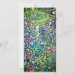 Gustav Klimt Italian Garden Card<br><div class="desc">Card featuring Gustav Klimt’s oil painting Italian Garden Landscape (1913). A beautiful garden of colorful flowers: red,  white,  pink,  purple. A great gift for fans of Art Nouveau and Austrian art.</div>