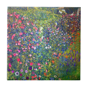 Gustav Klimt Italian Garden Ceramic Tile
