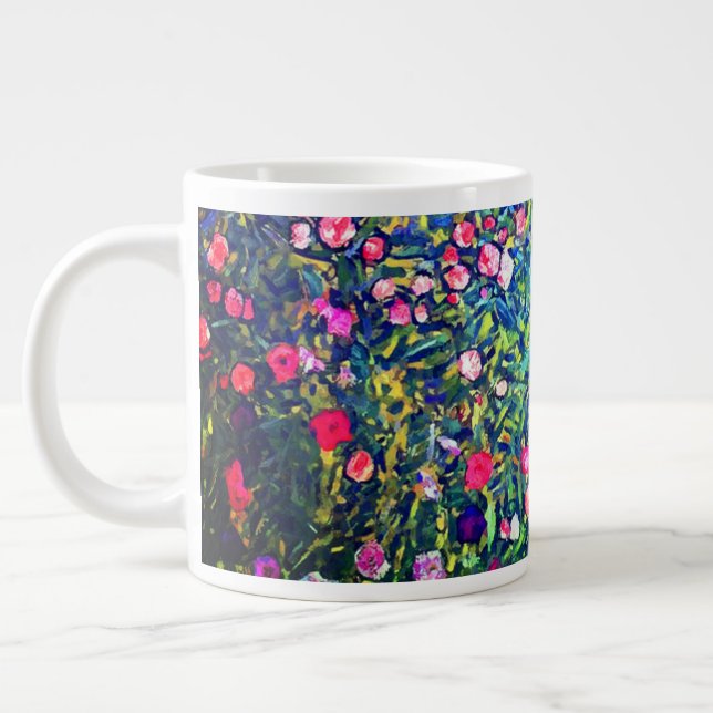 Gustav Klimt Italian Garden Giant Coffee Mug (Left)