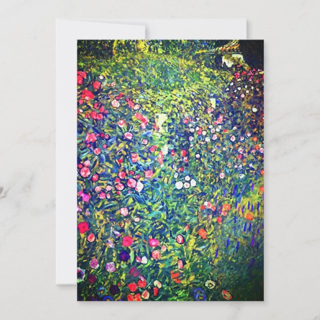 Gustav Klimt Italian Garden Invitation (Front)