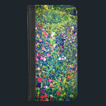 Gustav Klimt Italian Garden iPhone 8/7 Wallet Case<br><div class="desc">iPhone Wallet Case featuring Gustav Klimt’s oil painting Italian Garden Landscape (1913). A beautiful garden of colorful flowers: red,  white,  pink,  purple. A great gift for fans of Art Nouveau and Austrian art.</div>