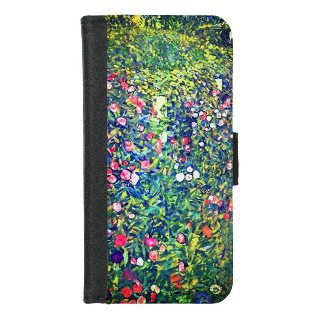 Gustav Klimt Italian Garden iPhone Wallet Case (Front)