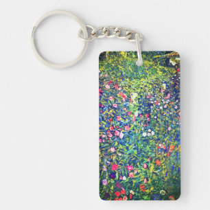 Gustav Klimt Italian Garden Keychain
