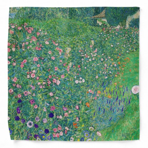 Gustav Klimt _ Italian Garden Landscape Bandana