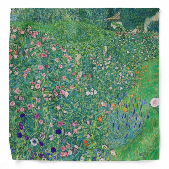 Gustav Klimt - Italian Garden Landscape Bandana (Front)