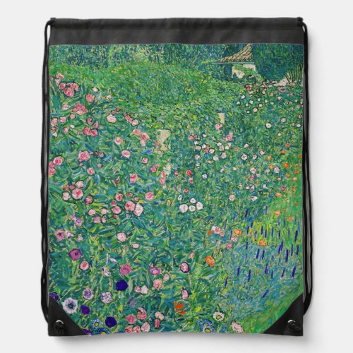 Gustav Klimt _ Italian Garden Landscape Drawstring Bag