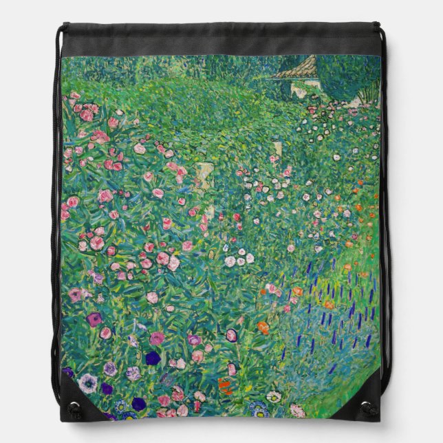 Gustav Klimt - Italian Garden Landscape Drawstring Bag (Front)
