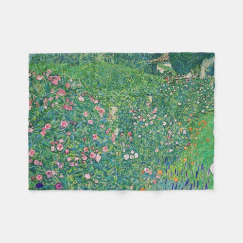 Gustav Klimt _ Italian Garden Landscape Fleece Blanket