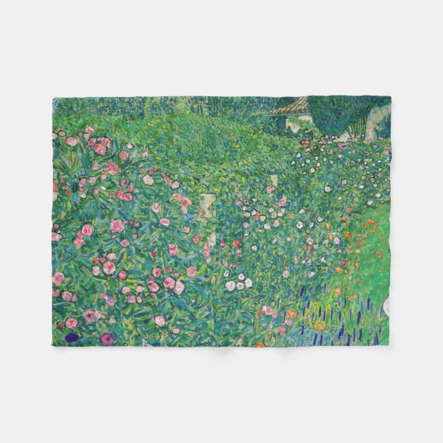 Gustav Klimt - Italian Garden Landscape Fleece Blanket (Front (Horizontal))