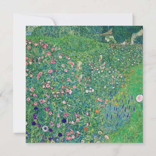 Gustav Klimt _ Italian Garden Landscape Invitation
