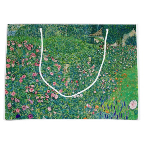 Gustav Klimt _ Italian Garden Landscape Large Gift Bag