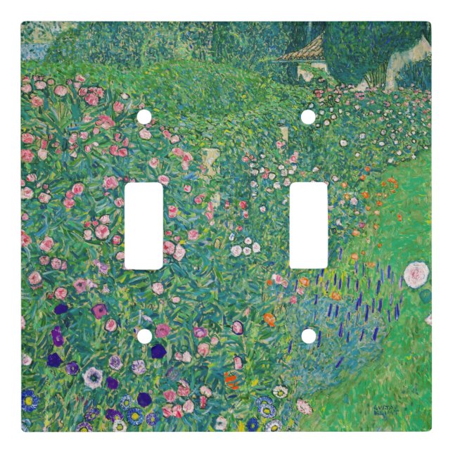 Gustav Klimt - Italian Garden Landscape Light Switch Cover (Front)