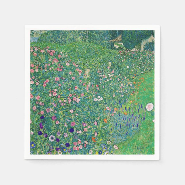 Gustav Klimt - Italian Garden Landscape Napkins (Front)
