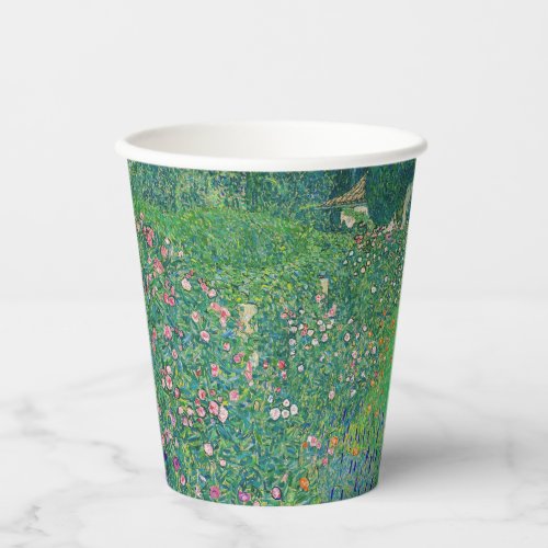 Gustav Klimt _ Italian Garden Landscape Paper Cups