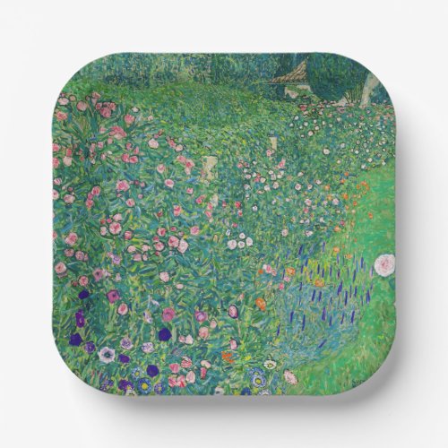 Gustav Klimt _ Italian Garden Landscape Paper Plates